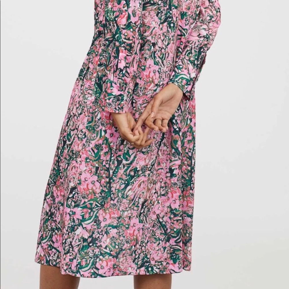 H&M pink floral dress